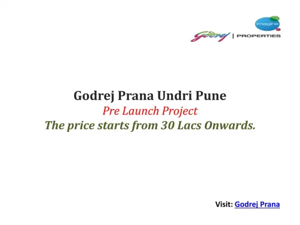 Godrej Prana Pune - 9168215551