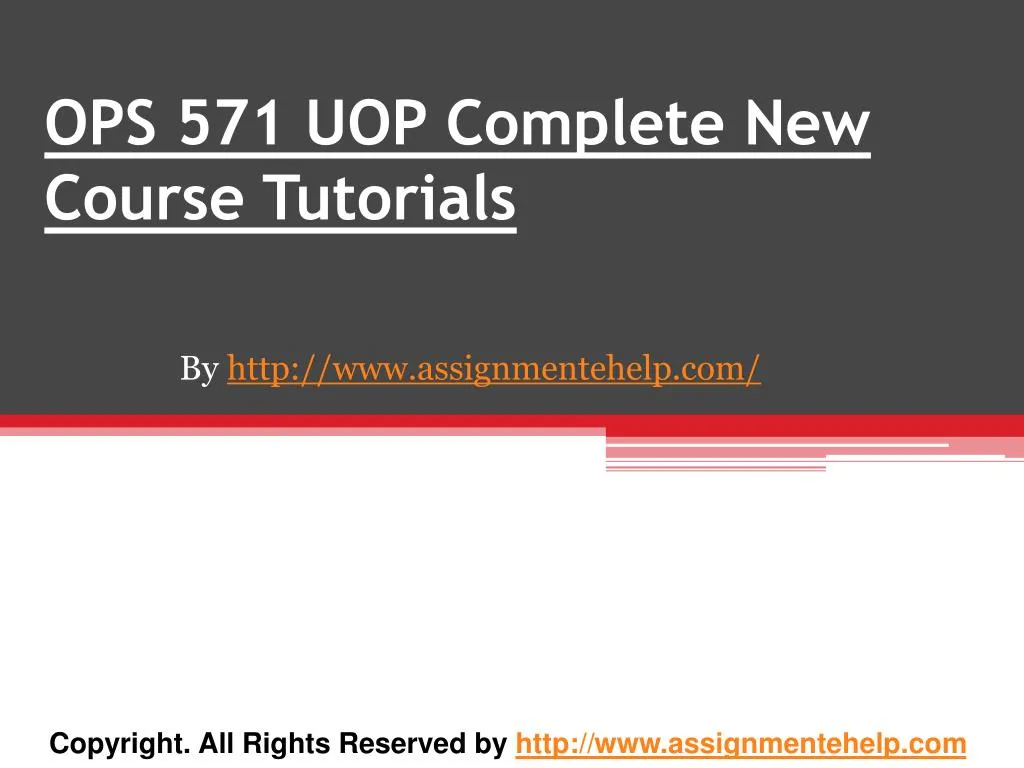 ops 571 uop complete new course tutorials