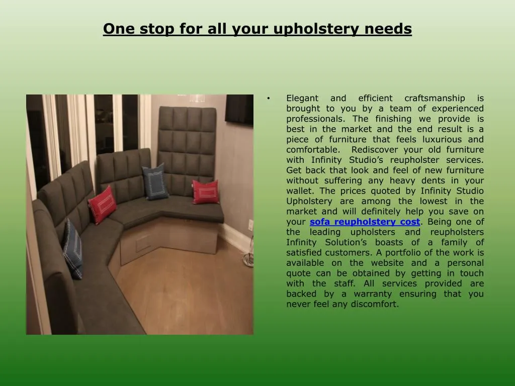 one stop for all your upholstery needs