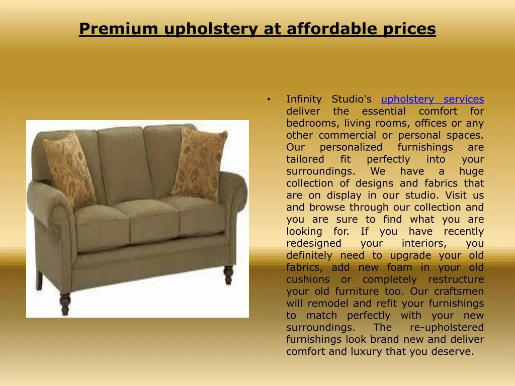 premium upholstery at affordable prices