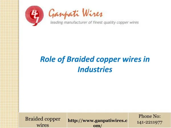Role of Braided copper wires in Industries