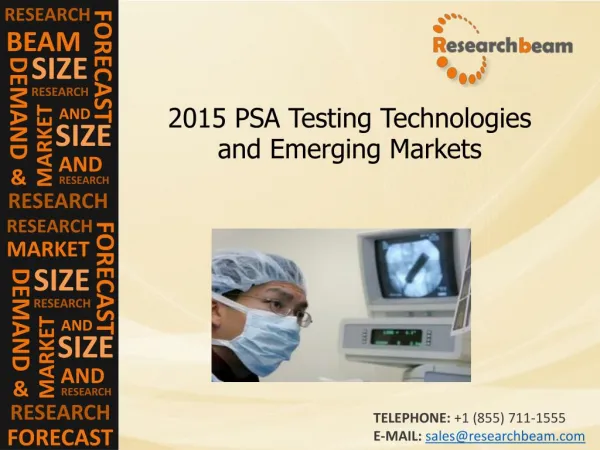 2015 PSA Testing Technologies, Emerging Market Size, Trends