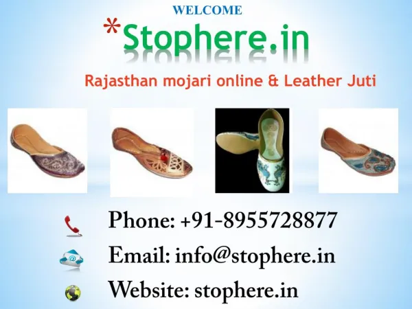 rajasthani mojari online & Leather Juti