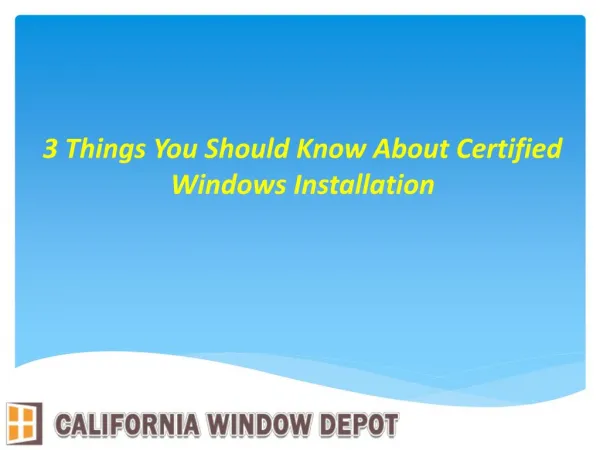 Certified Windows Installation Orange County