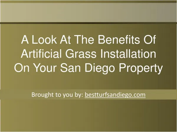 A Look At The Benefits Of Artificial Grass Installation On Y