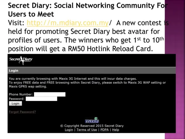 Secret Diary: Social Networking Community For Users to Meet