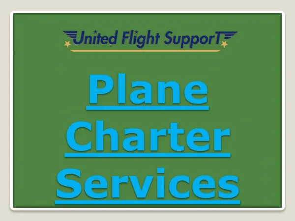 Plane Charter Services
