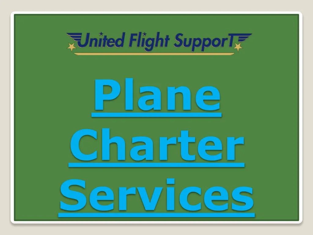 plane charter services