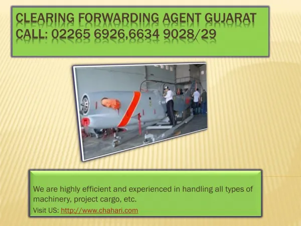 Clearing forwarding agent mumbai Gujarat, custom clearing operators mumbai