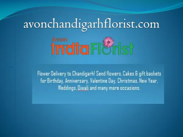 Online Flowers and Cake Delivery to Chandigarh - Visit Avon