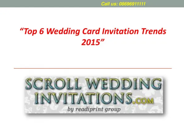 6 Wedding Card Invitation Trends of 2015
