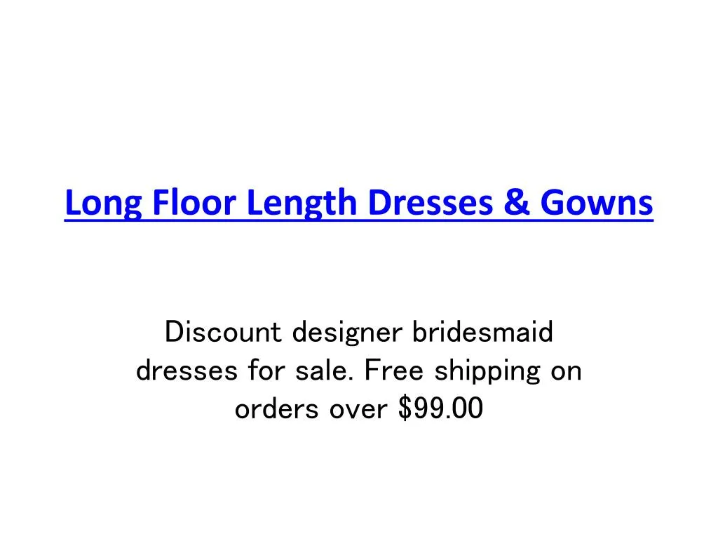 long floor length dresses gowns