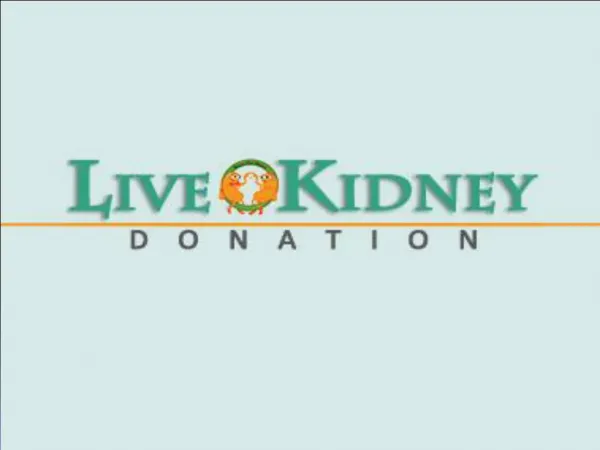 Live Kidney Donation