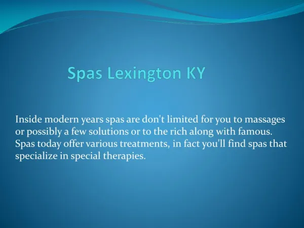Spas Lexington KY
