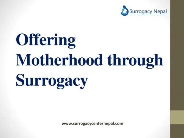 offering motherhood through surogacy