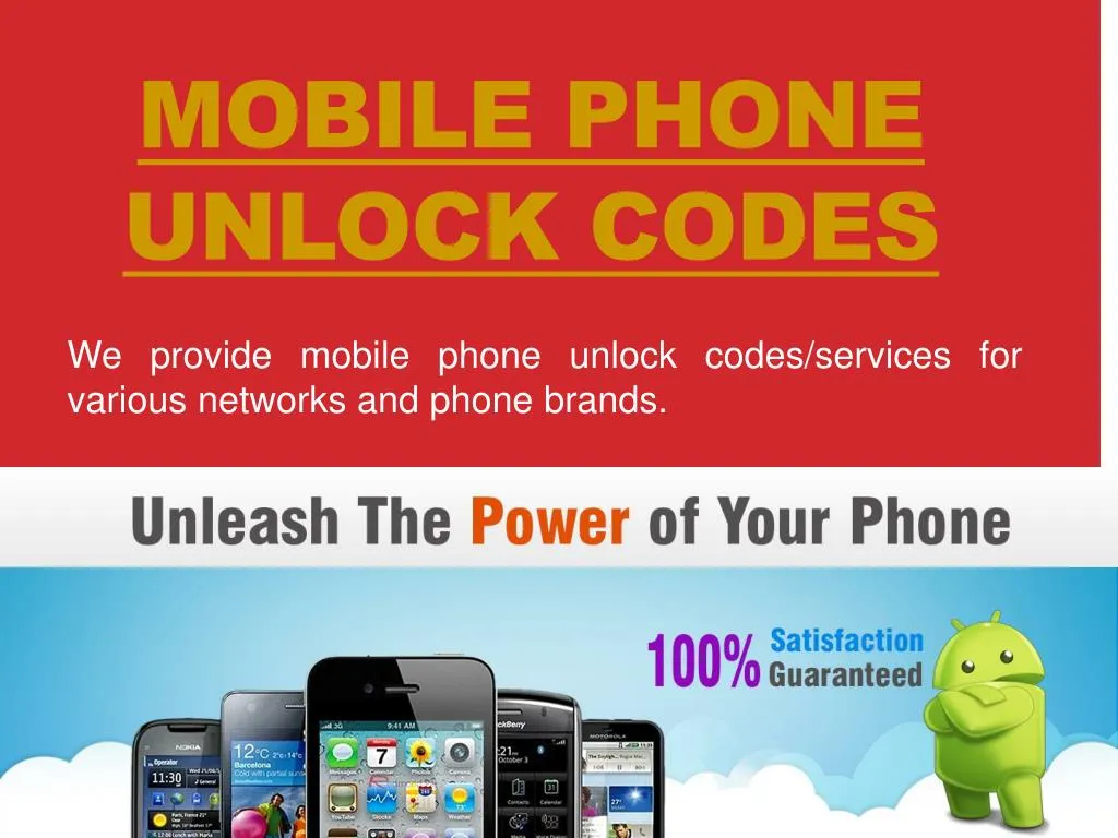 mobile phone unlock codes