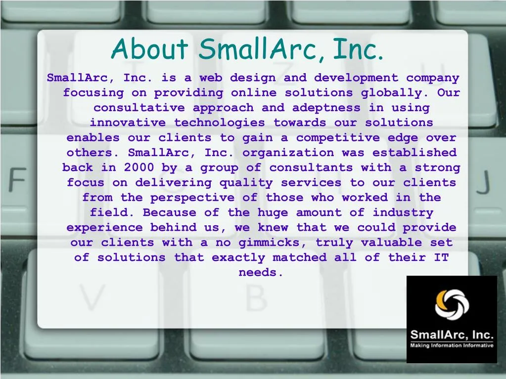 about smallarc inc