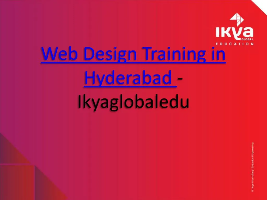 web design training in hyderabad ikyaglobaledu