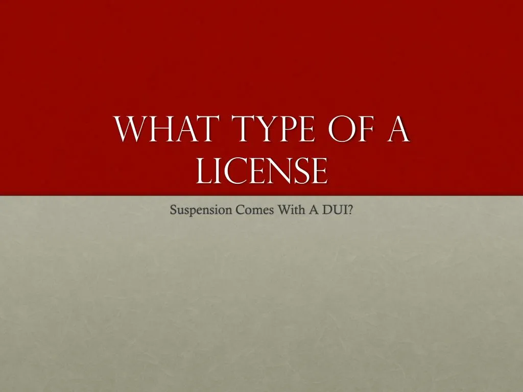 what type of a license