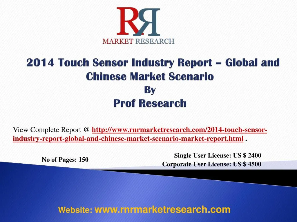 2014 touch sensor industry report global and chinese market scenario by prof research