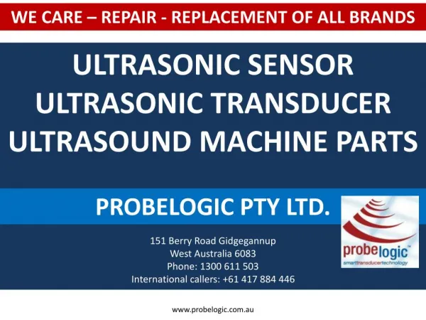 Ultrasonic Sensor, Ultrasonic Transducer, Ultrasound Machine