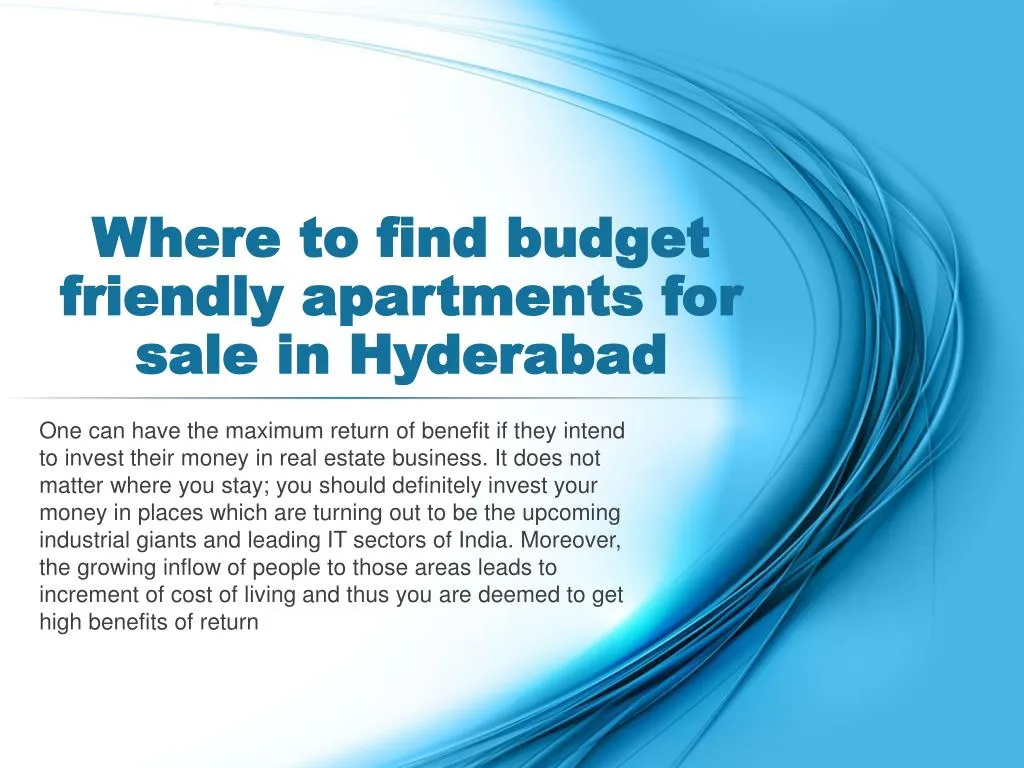 where to find budget friendly apartments for sale in hyderabad