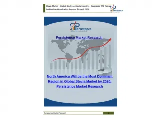 Stevia Market - Global Study on Stevia Industry to 2020 - slide 1