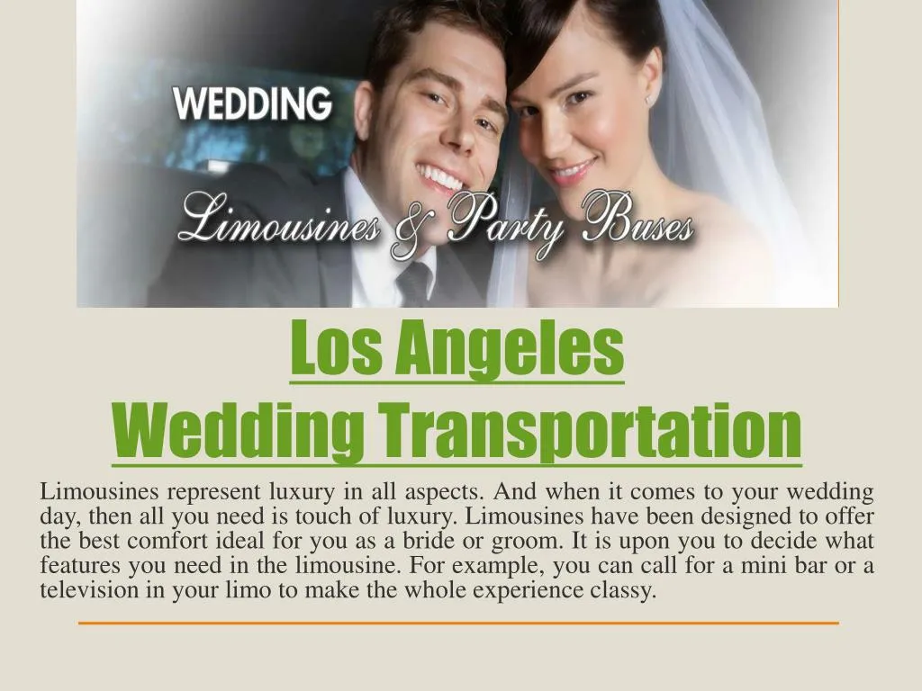 los angeles wedding transportation