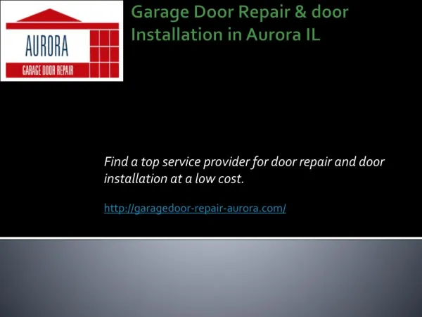 garage door cables repair aurora