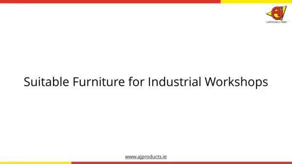 Furniture and Equipment for Industrial Workshops