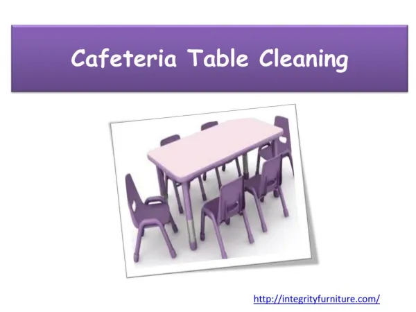 Cafeteria Table Cleaning