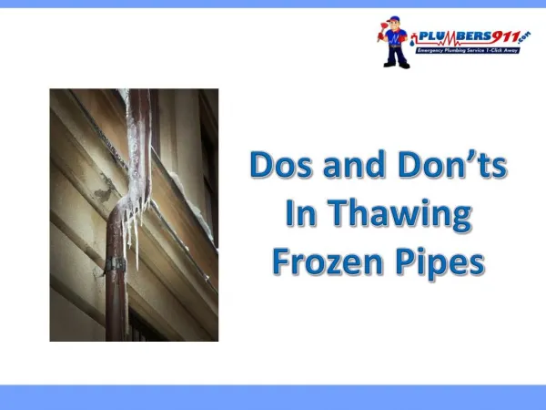 Dos and Don’ts in Thawing Frozen Pipes in Your Missouri Home