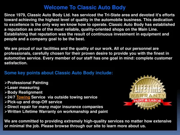 Classic Auto Body