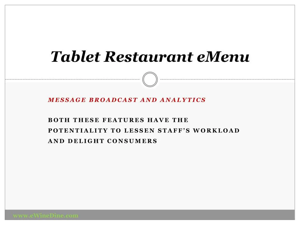 tablet restaurant emenu