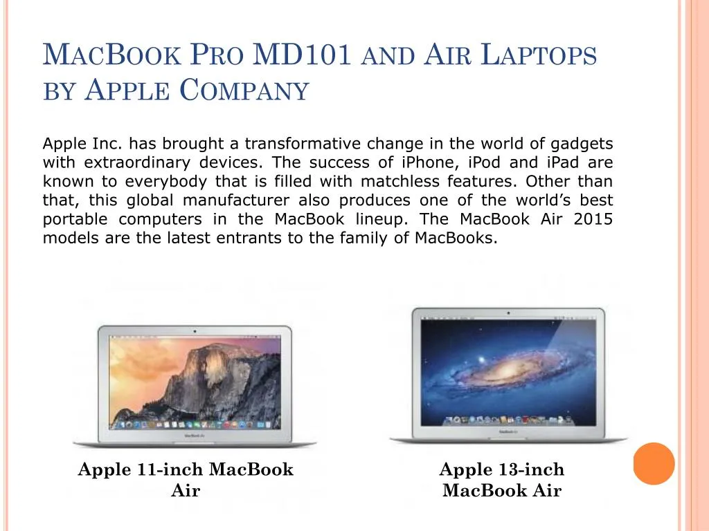 macbook pro md101 and air laptops by apple company