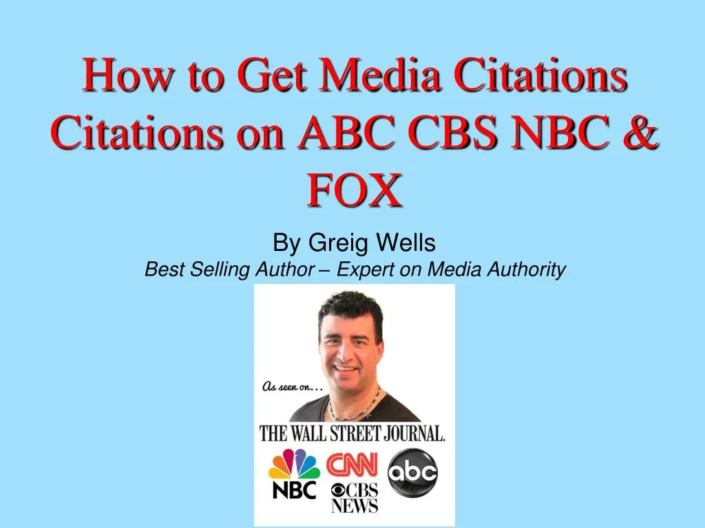 how to get media citations citations on abc cbs nbc fox