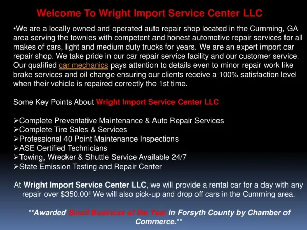 Wright Import