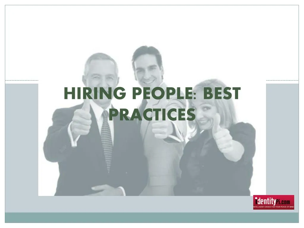 hiring people best practices