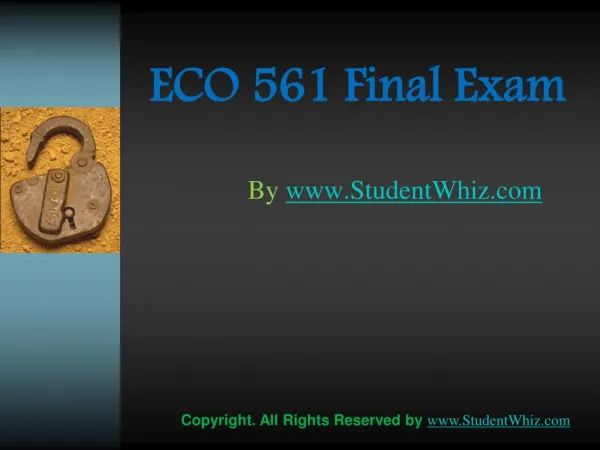 ECO 561 Final Exams