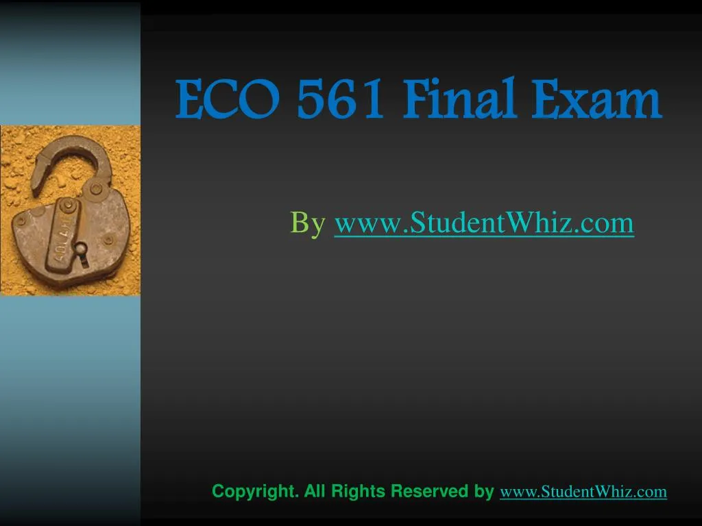 eco 561 final exam