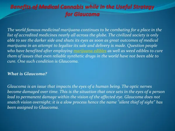 Benefits of Medical Cannabis while in the Useful Strategy fo
