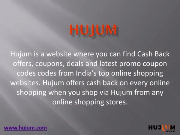 Shop via Hujum and Earn Cash Back on Every Online Shopping