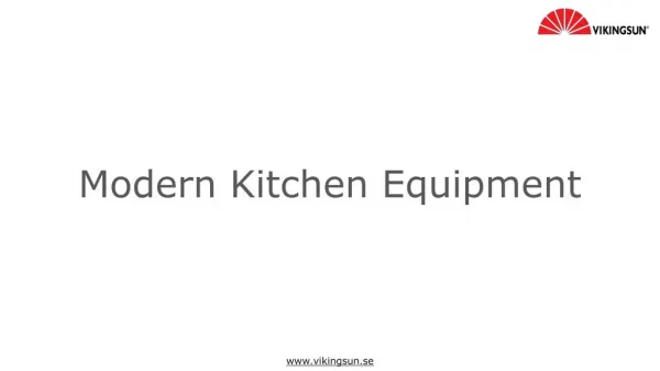 Modern Kitchen Equipment