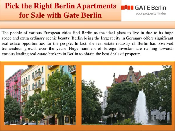 Pick the Right Berlin Apartments