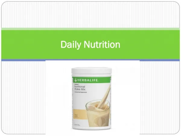 Daily Nutrition