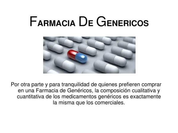 f armacia d e g enericos