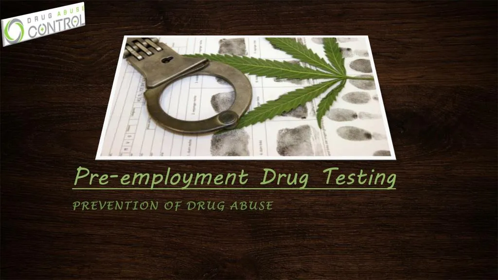 pre employment drug testing