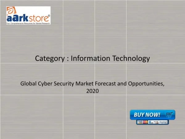 Global Cyber Security Market Forecast and Opportunities