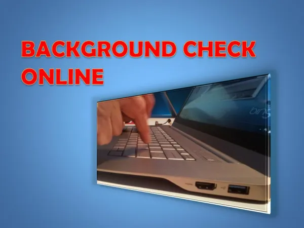 Background Check Online