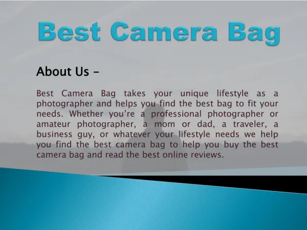 Best Reviews For Digital Camera Bags